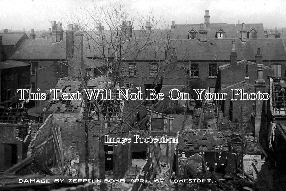 SF 1165 - Zeppelin Bomb Damage, Lowestoft, Suffolk