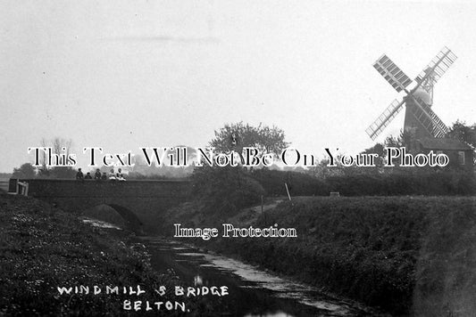 SF 1183 - The WIndmill & Bridge At Belton, Suffolk c1914