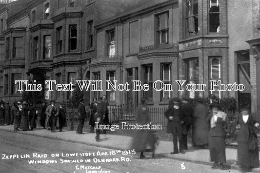 SF 1212 - Zeppelin Raid On Denmark Road, Lowestoft, Suffolk 1915