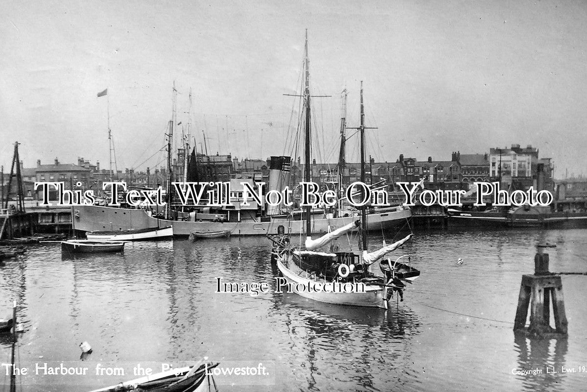 SF 1227 - The Harbour From The Pier, Lowestoft, Suffolk c1930