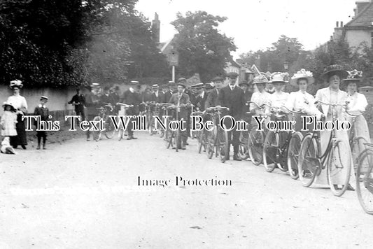 SF 1345 - Cyclists Leave Darsham, Suffolk c1909