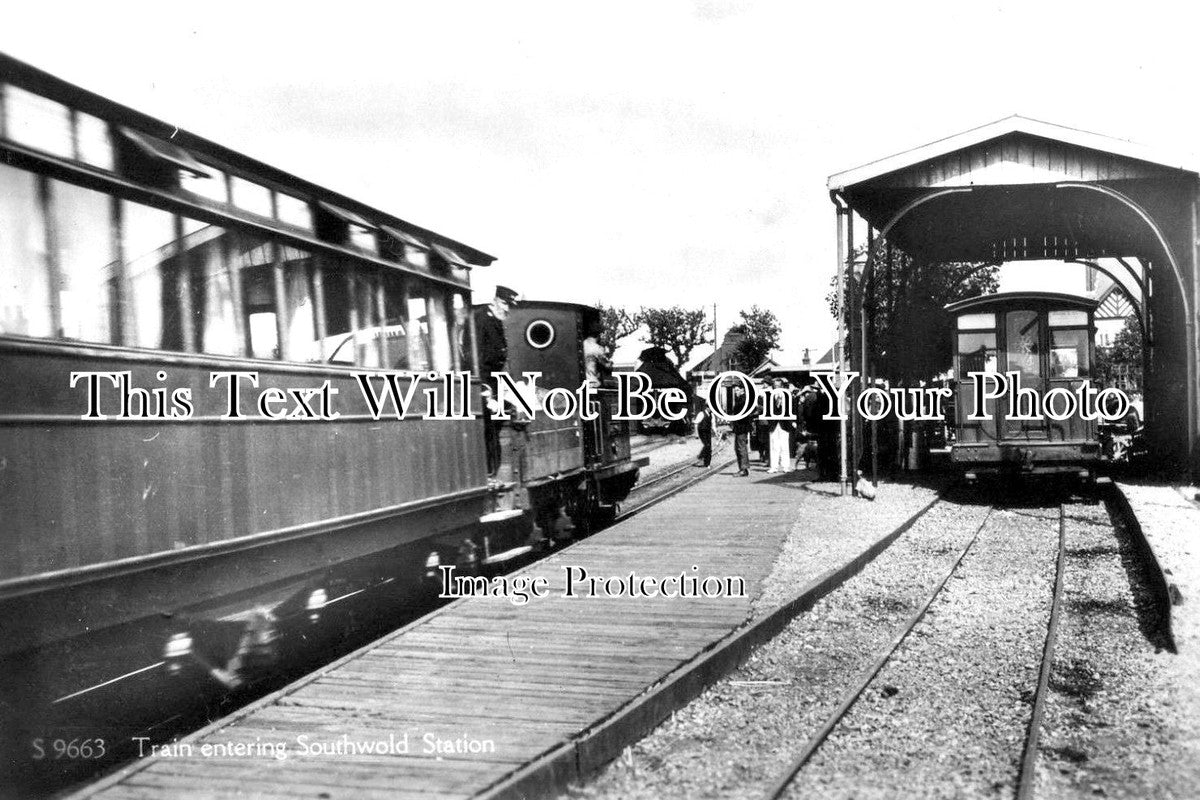 SF 1403 - Train Entering Southwold Railway Station, Suffolk