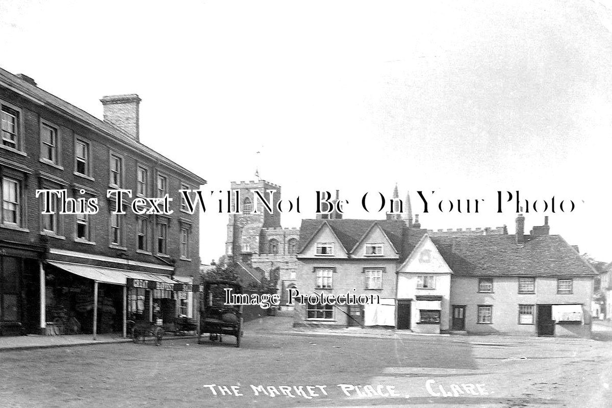 SF 1416 - Market Place, Clare, Suffolk c1922