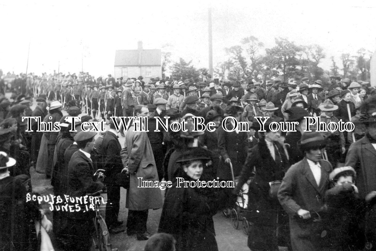 SF 1481 - Scouts Funeral, Carlton Colville, Lowestoft, Suffolk 1914