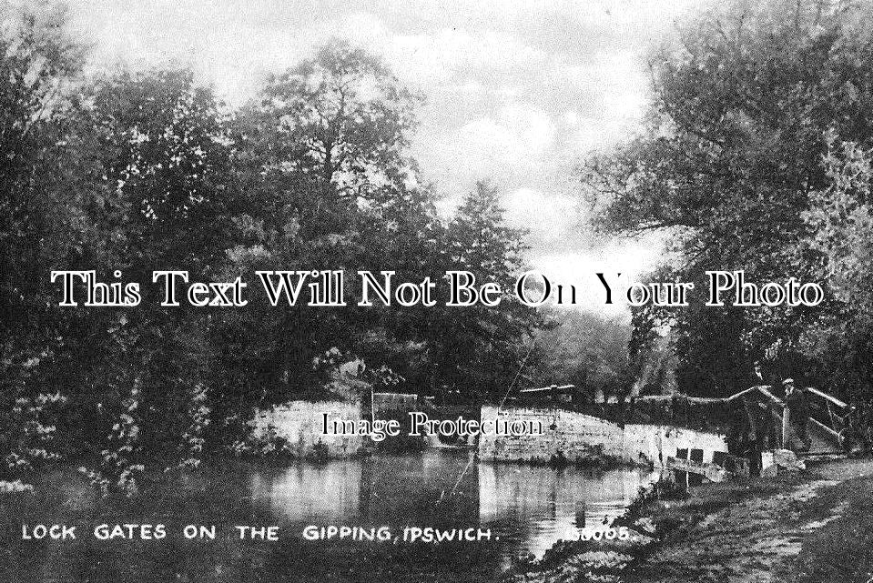 SF 1491 - Lock Gates On The River Gipping, Ipswich, Suffolk c1923