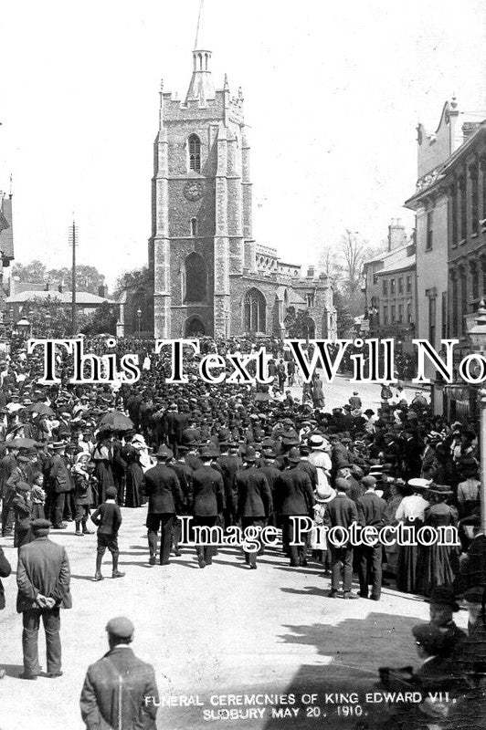 SF 1495 - Funeral Ceremonies Of King Edward VII, Sudbury, Suffolk 1910