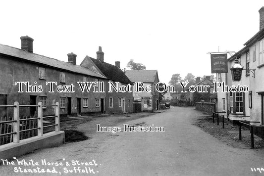 SF 1500 - The White Hart Inn & Street, Stanstead, Suffolk