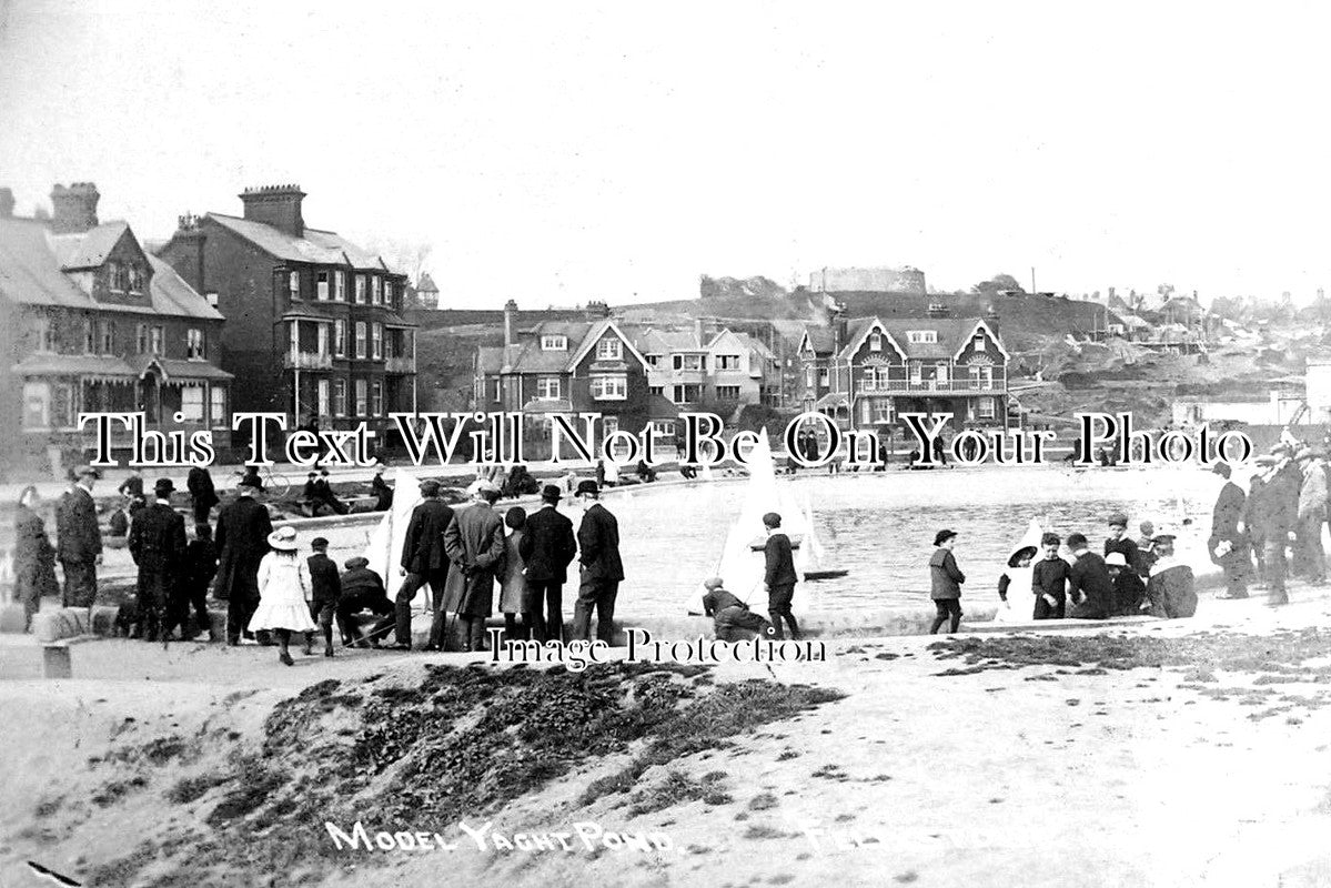 SF 1543 - The Model Yacht Pond, Felixstowe, Suffolk c1912