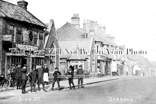 SF 1589 - High Street, Brandon, Suffolk c1915