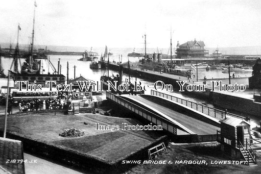 SF 1643 - Swing Bridge & Harbour, Lowestoft, Suffolk