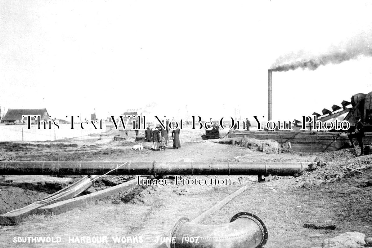 SF 1708 - Southwold Harbour Works, Suffolk c1907