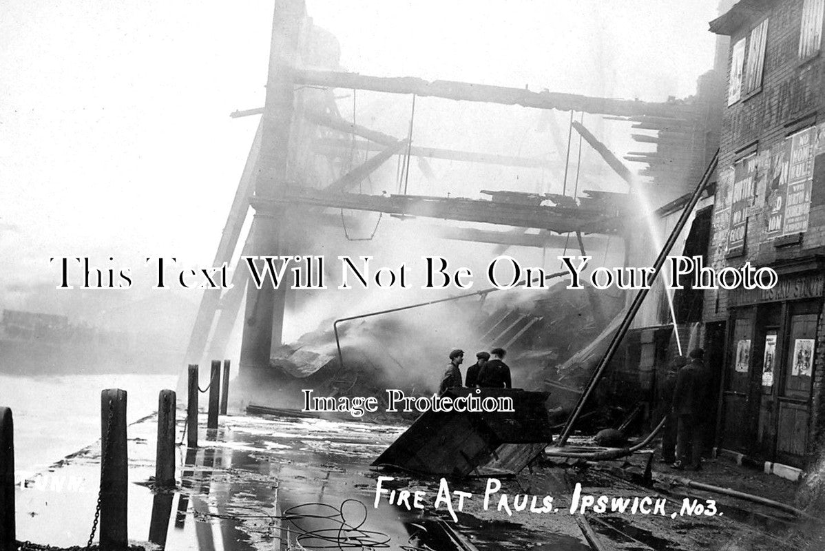 SF 1751 - Fire At Pauls Maltings, Ipswich Docks, Suffolk 1911