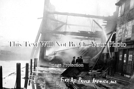 SF 1751 - Fire At Pauls Maltings, Ipswich Docks, Suffolk 1911