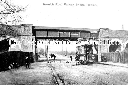 SF 1773 - Railway Bridge, Norwich Road, Ipswich, Suffolk c1910