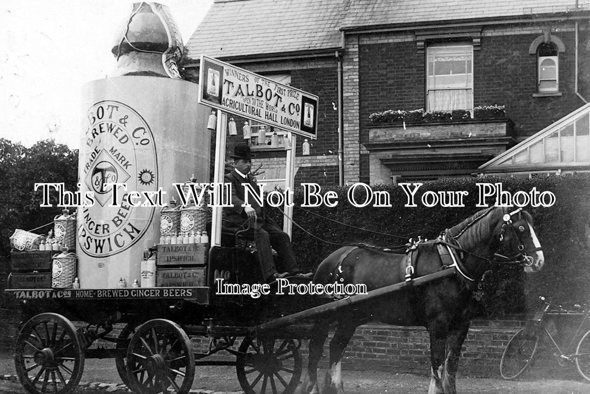 SF 185 - Ginger Beer Wagon, St Georges Street, Ipswich, Suffolk c1907