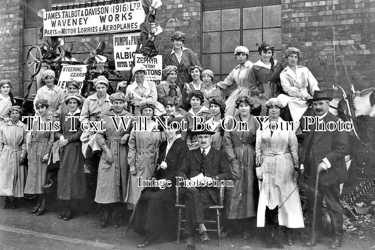 SF 1889 - James Talbot Waveney Factory Women War Workers, Suffolk 1916