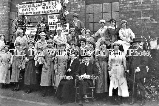 SF 1889 - James Talbot Waveney Factory Women War Workers, Suffolk 1916