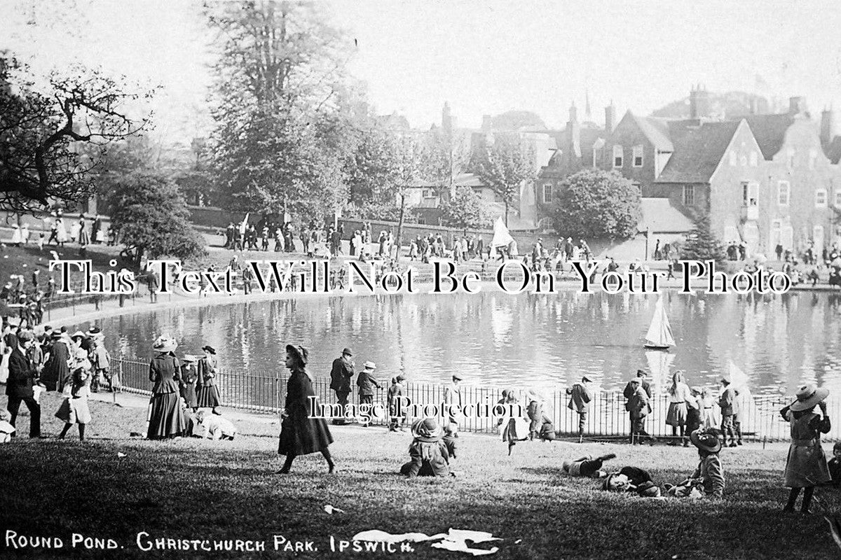 SF 189 - Round Pond, Christchurch Park, Ipswich, Suffolk c1912