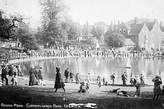 SF 189 - Round Pond, Christchurch Park, Ipswich, Suffolk c1912