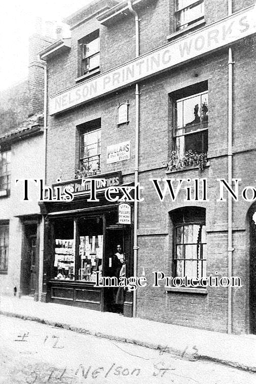 SF 1890 - Printing Works, Old Nelson Street, Lowestoft, Suffolk c1905