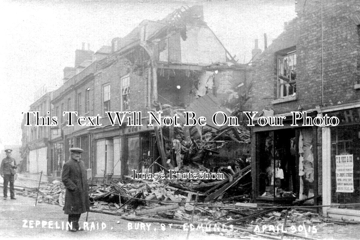 SF 2235 - Zeppelin Damage Buttermarket Bury St Edmunds, Suffolk 1915 WW1