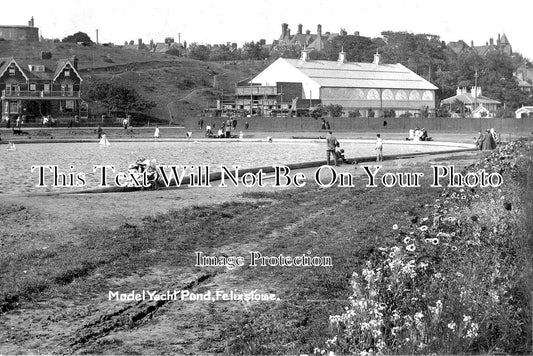 SF 2322 - Model Yacht Pond, Felixstowe, Suffolk c1910