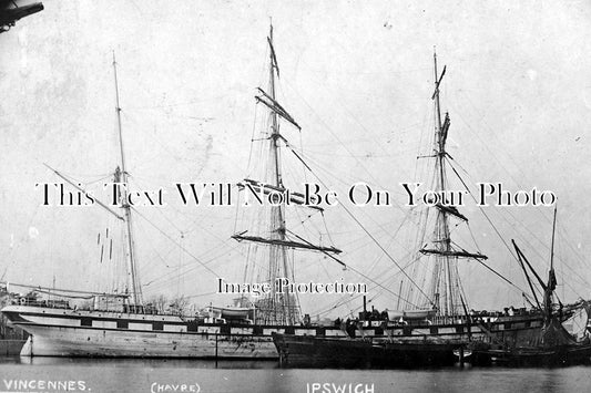 SF 233 - Sailing Ships, Ipswich Docks, Suffolk c1908