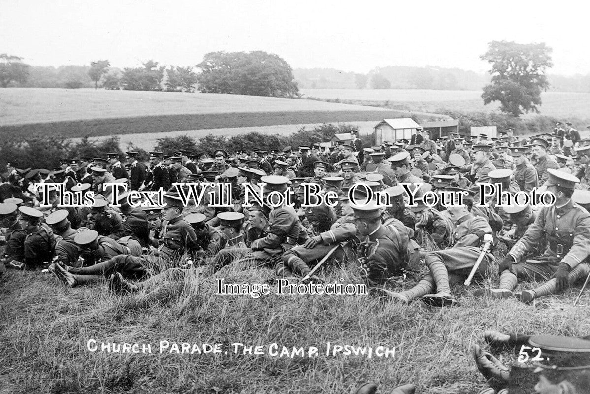 SF 2331 - Church Parade The Camp Foxhall Heath Ipswich Suffolk 1910