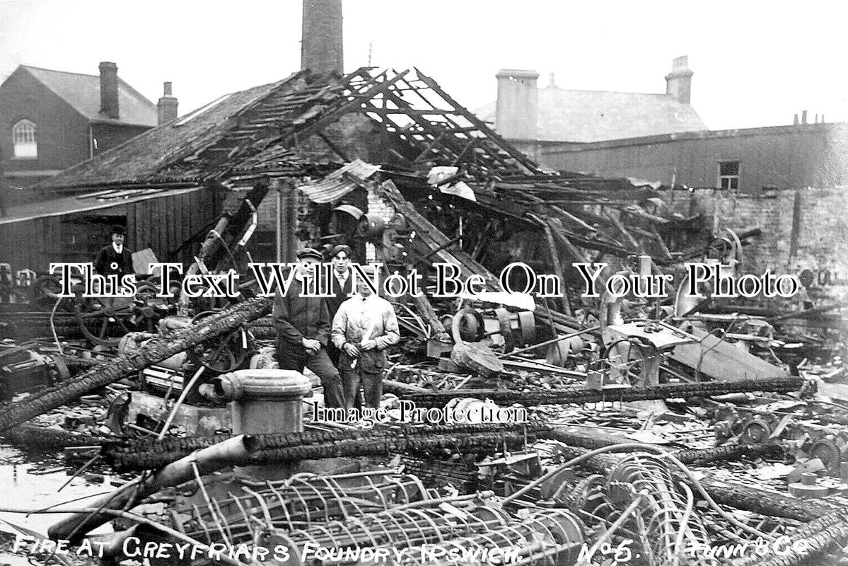 SF 2427 - Fire At Greyfriars Foundry, Ipswich, Suffolk 1911