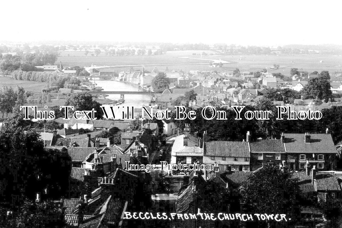 SF 2590 - Beccles From The Church Tower, Suffolk