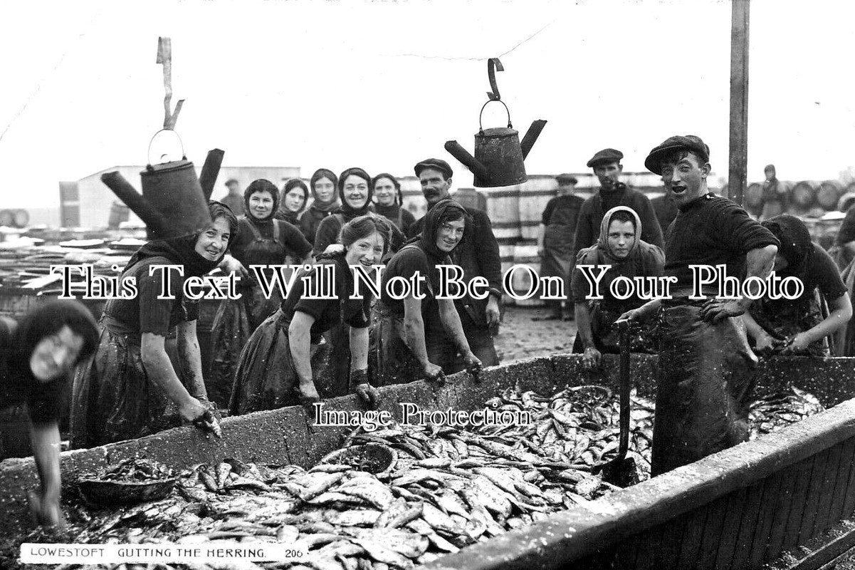 SF 2632 - Lowestoft & Gutting The Herrings, Suffolk