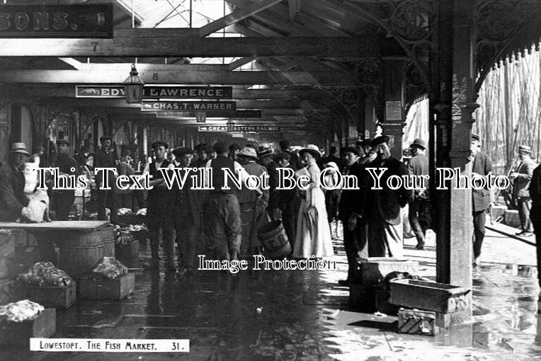 SF 2712 - Lowestoft Fish Market, Suffolk c1912