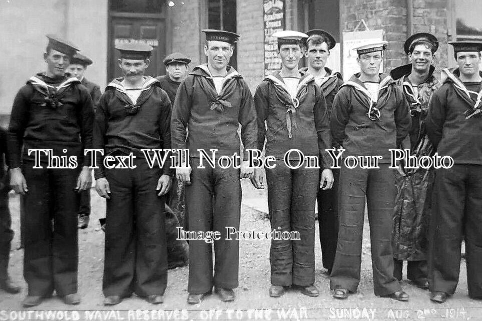 SF 2727 - Southwold Naval Reserves Off To War, Suffolk 1914 WW1