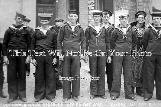 SF 2727 - Southwold Naval Reserves Off To War, Suffolk 1914 WW1