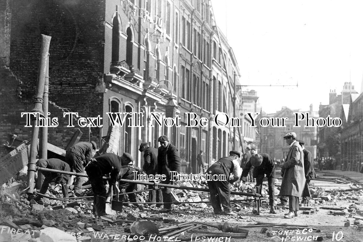 SF 2733 - Fire At Frasers Waterloo Hotel, Ipswich, Suffolk 1912