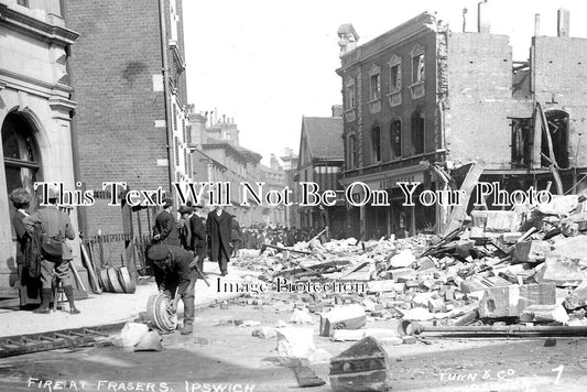 SF 2736 - Fire At Frasers Store, Princes Street, Ipswich, Suffolk 1912