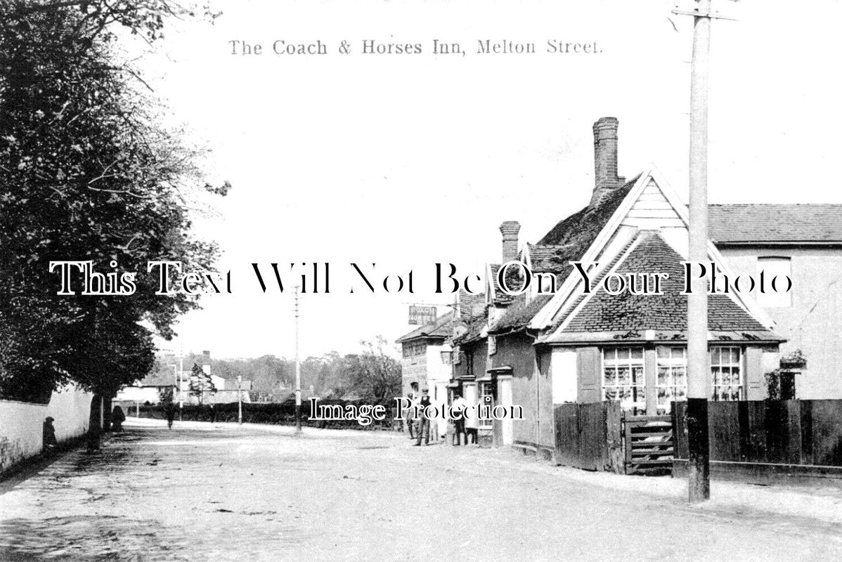 SF 2757 - The Coach & Horses Inn, Melton Street, Suffolk c1908