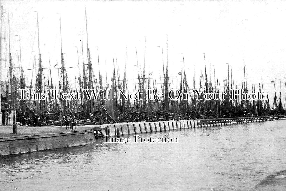 SF 2856 - Lowestoft Fishing Boat Fleet, Suffolk c1914