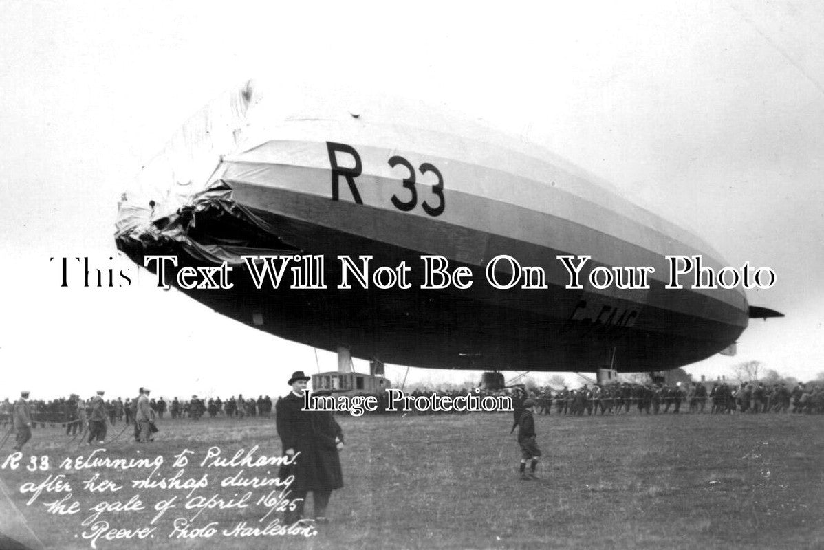 SF 2902 - R33 Airship After Gale Mishap, Pulham, Suffolk