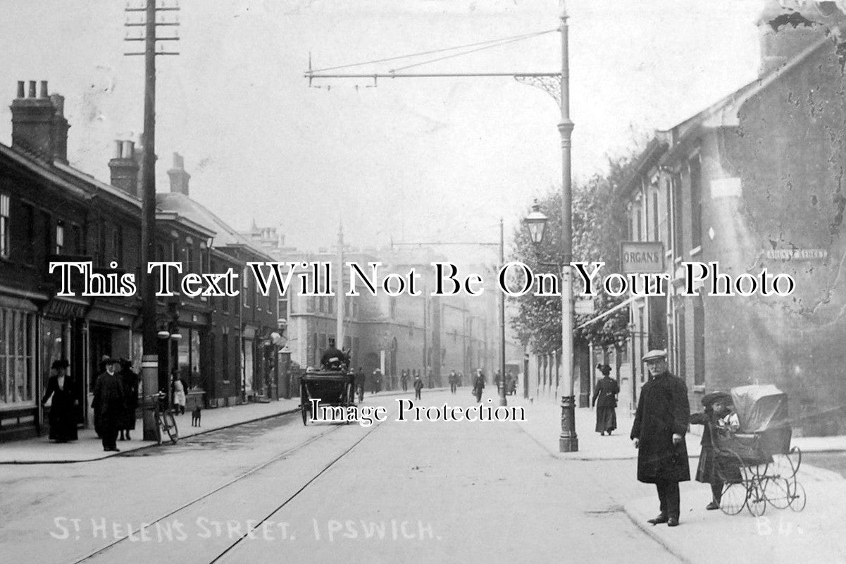 SF 300 - St Helens & Argyll Street Junction, Ipswich, Suffolk c1913