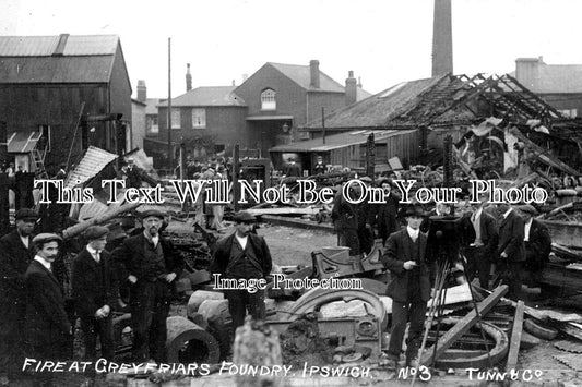 SF 3062 - Fire At Greyfriars Foundry, Ipswich, Suffolk 1911