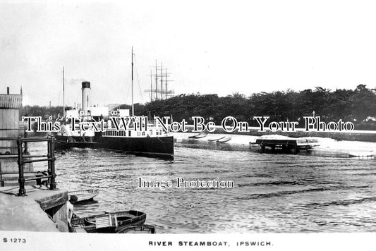 SF 3119 - River Steamboat, Ipswich, Suffolk c1910