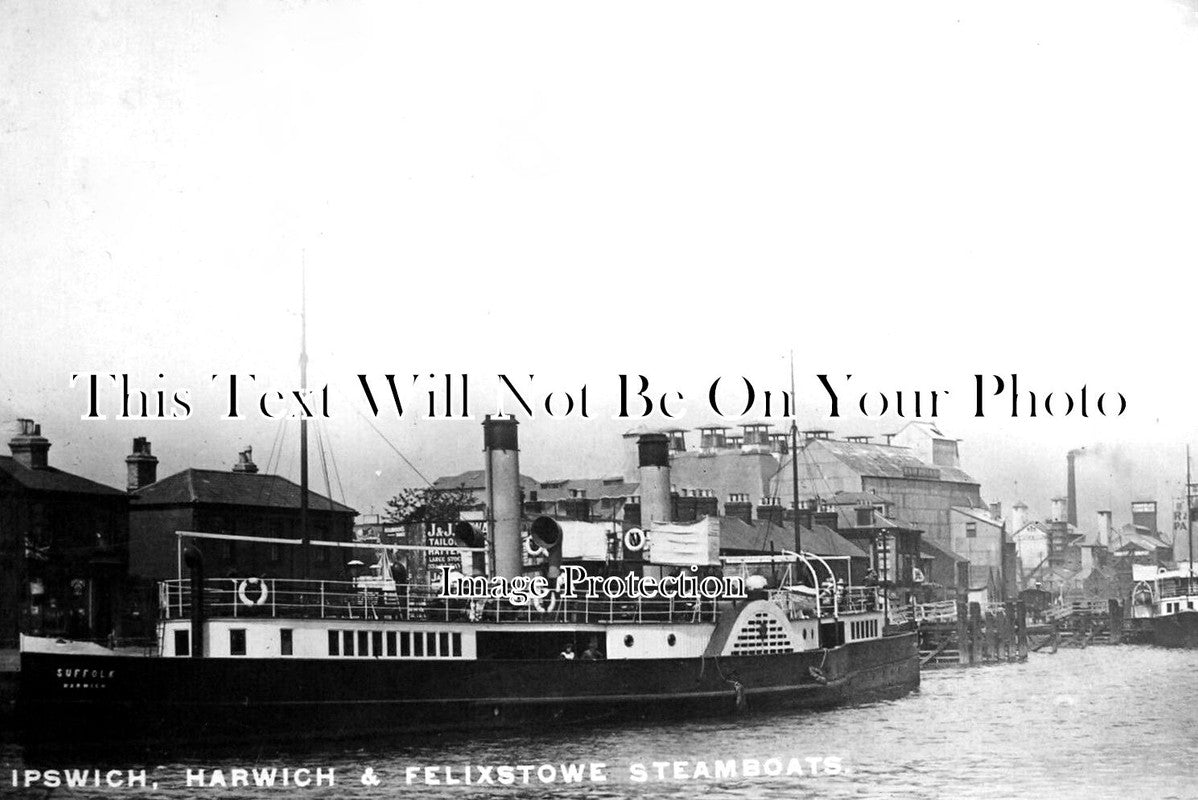 SF 3120 - Ipswich, Harwich & Felixstowe Steamboats, Ipswich, Suffolk c1914