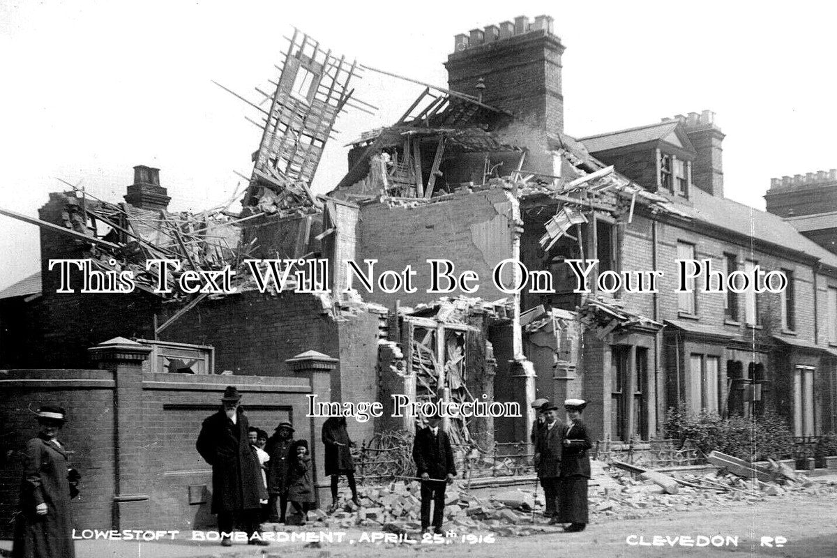 SF 3128 - Bombardment Of Lowestoft, Clevedon Road, Suffolk 1916 WW1