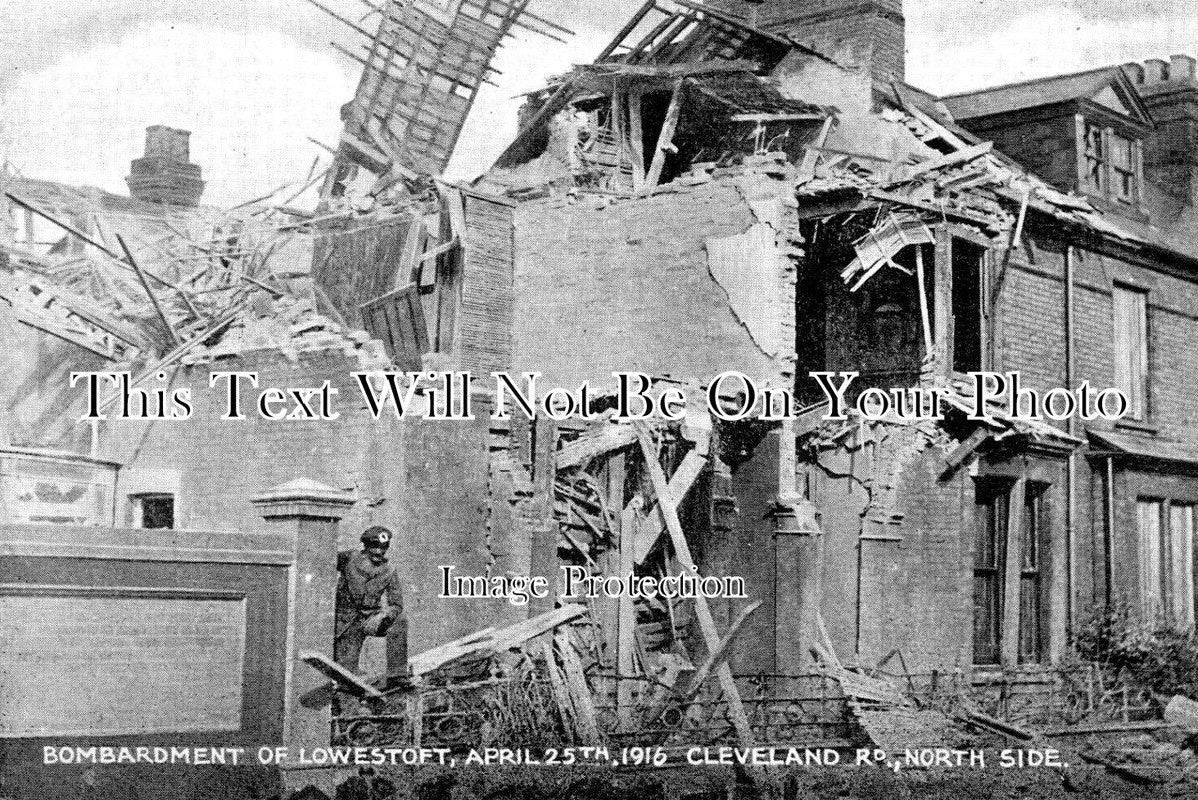 SF 3129 - Bombardment Of Lowestoft, Cleveland Road, Suffolk 1916 WW1