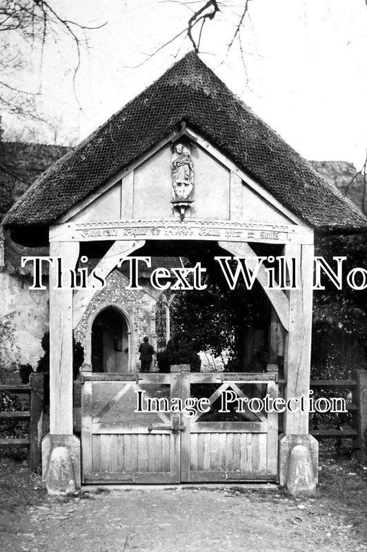 SF 3142 - Lych Gate, Holy Trinity Church, Barsham, Suffolk c1907