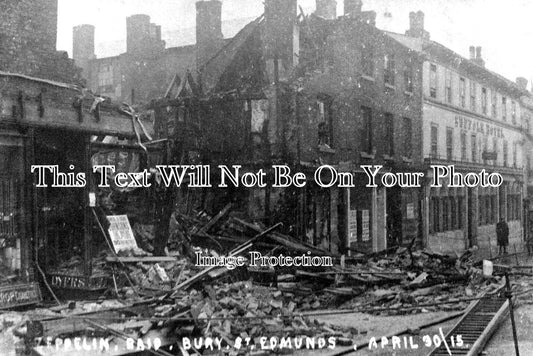 SF 3208 - Zeppelin Airship Raid, Bury St Edmunds, Suffolk 1915 WW1