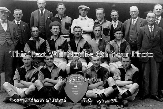 SF 3209 - Saxmundham St Johns Football Club Team, Suffolk 1931-32