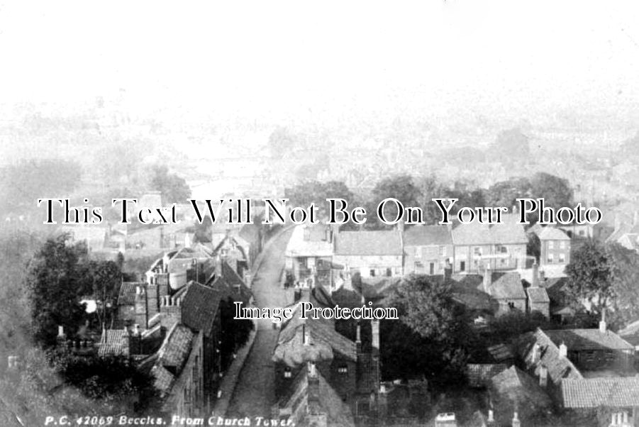 SF 3243 - Beccles From Church Tower, Suffolk c1909