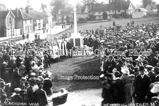 SF 3271 - Cavendish War Memorial Unveiling, Suffolk 1920